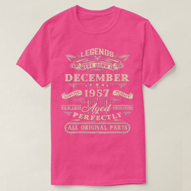 Camiseta Womens 65th Birthday Gift For Legends Born Decembe (Frente do Design)
