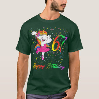 Camiseta Womens 67 Years Old Birthday, Happy Birthday, Ball