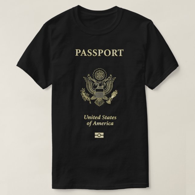 Camiseta Womens American Passport Cobrir, American Tourist, (Frente do Design)