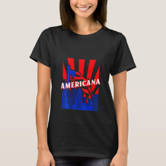 Camiseta Womens Americana, City, Flag, BJJ, Jiu Jitsu, MMA,