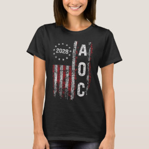 Camiseta Womens Aoc Alexandria Ocasio Cortez 2028 Para Pres