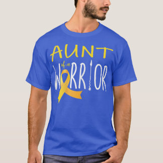 Camiseta Womens Aunt of a Warrior Childhood Cancer Awarenes