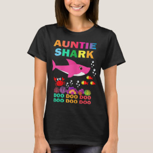Camiseta Womens Auntie Shark Shirt Matching Family Mother's