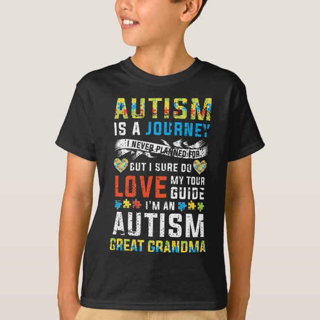 Camiseta Womens Autism vovó Excelente Vovó Citação (Frente)