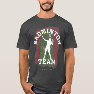 Camiseta Womens Badminton Maldives Jogador de Jogos Líquido