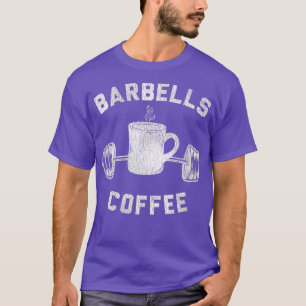 Camiseta Womens Barbells Café Café Café Café da Manhã e Pes