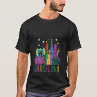 Camiseta Womens Barcelona City Landscape Attractions Archit
