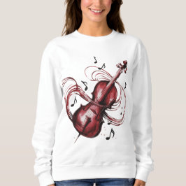 Camiseta Women's basic abstract violin sweatshirt