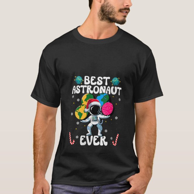 Camiseta Womens Best Astronaut Ever Christmas Basketball Ca (Frente)