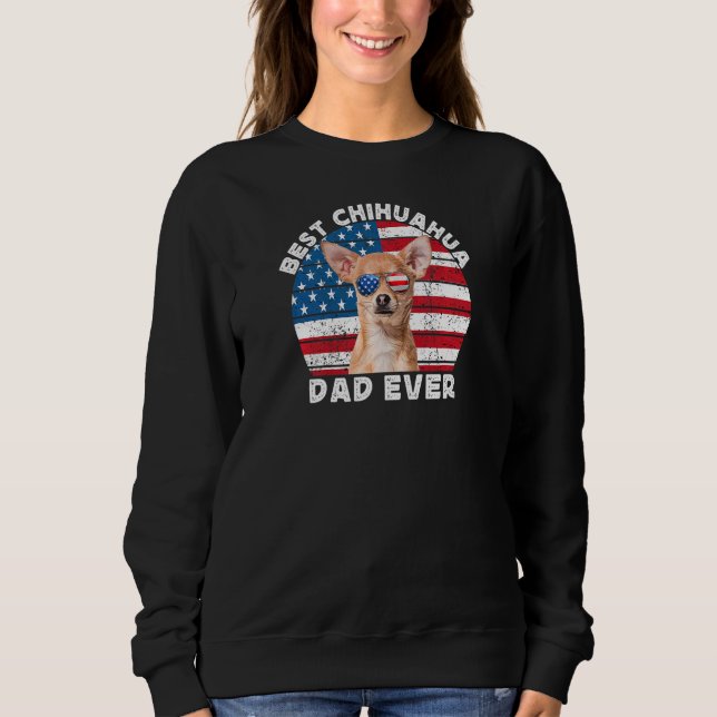 Camiseta Womens Best Chihuahua Dad Men Brown Chiwawa  Dog A (Frente)