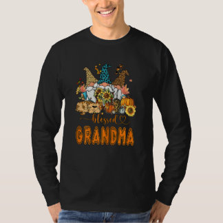 Camiseta Womens Blessed Grandma Women's Trendy Fall Catmom 