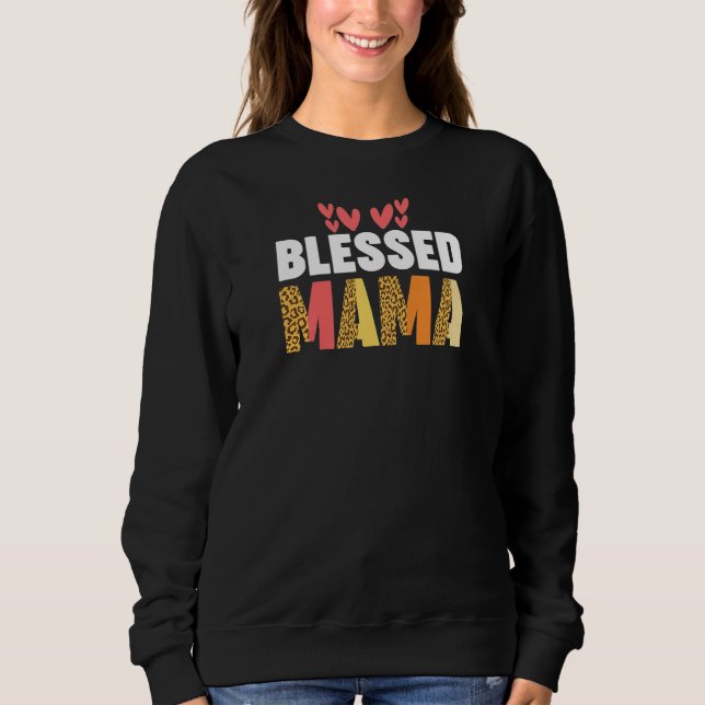 Camiseta Womens blessed mama mother (Frente)