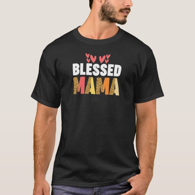 Camiseta Womens blessed mama mother (Frente)