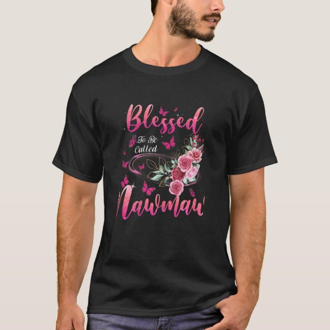 Camiseta Womens Blessed To Be Called Nawmaw Cute Girls Wome (Frente)