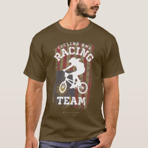 Camiseta Womens BMX Bike Malaysia Flag Biking Cycling Racin