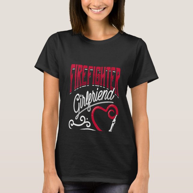 Camiseta Womens Bombeiro Namorada Thin Red Line Water (Frente)