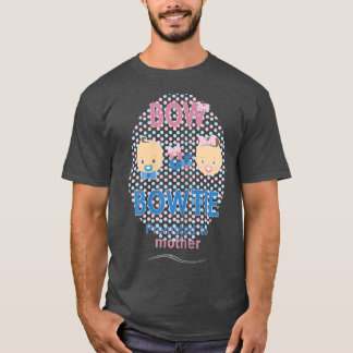 Camiseta Womens Bow Or Bow Tie Promoted To Mother Gender Re