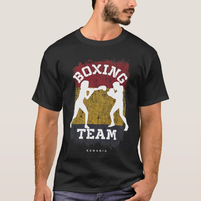 Camiseta Womens Boxing Romania Combat Sports Fighter Boxing (Frente)