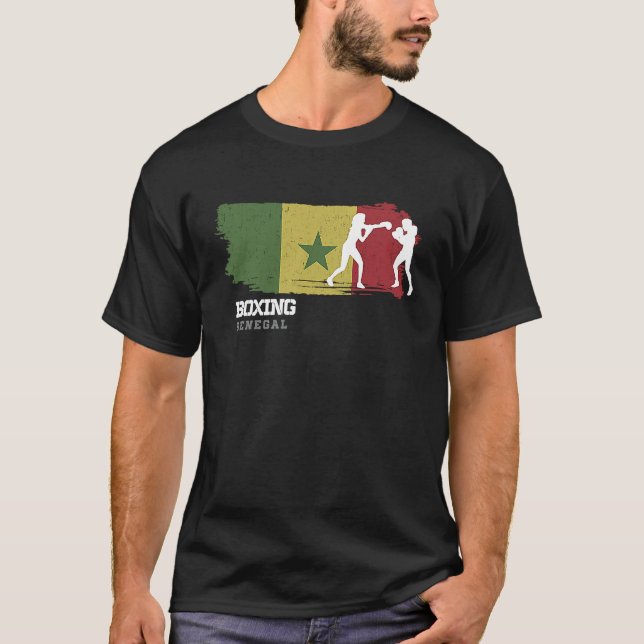 Camiseta Womens Boxing Senegal Combat Sports Fighter Boxing (Frente)
