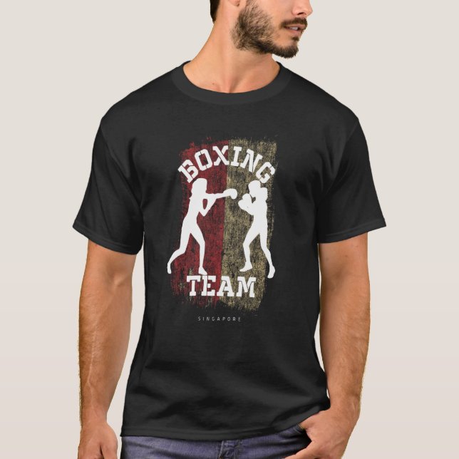 Camiseta Womens Boxing Singapore Combat Sports Fighter Boxi (Frente)