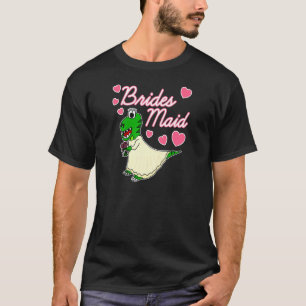 Camiseta Womens Bridesmaid Dinossaur Funny Bachelorette