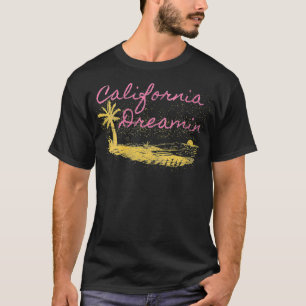 Camiseta Womens California Dreamin Surfing Retro Dreaming V