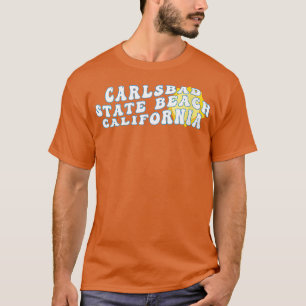 Camiseta Womens Carlsbad State Beach California CA Retro Wa