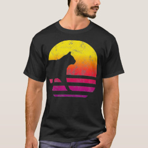 Camiseta Womens Cat Retro Style Vintage VNeck