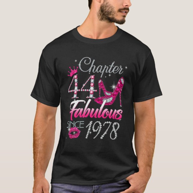 Camiseta Womens Chapter 44 Fabulous Since 1978 44Th Birthda (Frente)