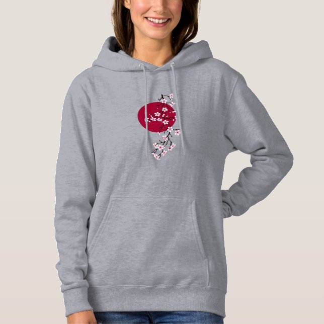 Camiseta Women's Cherry Blossom Branch Hoodie  (Frente)