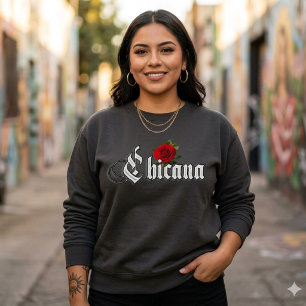 Camiseta Womens Chicana Rosa vermelha