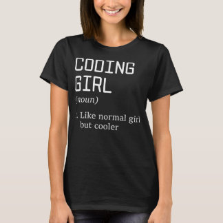 Camiseta Womens Coding Girl Definition Noun Software