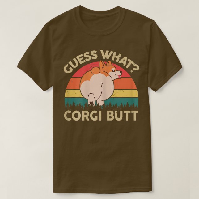 Camiseta Womens Corgi Adivinha Que Bumbum Corgi Cute Corgi  (Frente do Design)