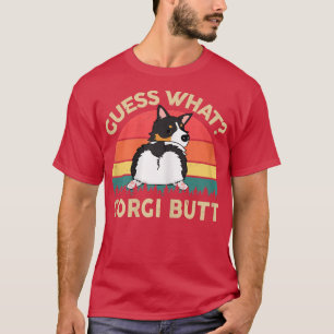 Camiseta Womens Corgi Adivinha Que Tricolor Corgi Bumbum Cu