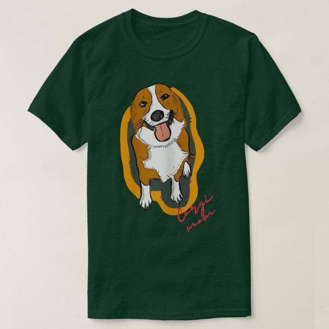 Camiseta Womens Corgi Mom Love Cute Dog Mom Womans  (Frente do Design)