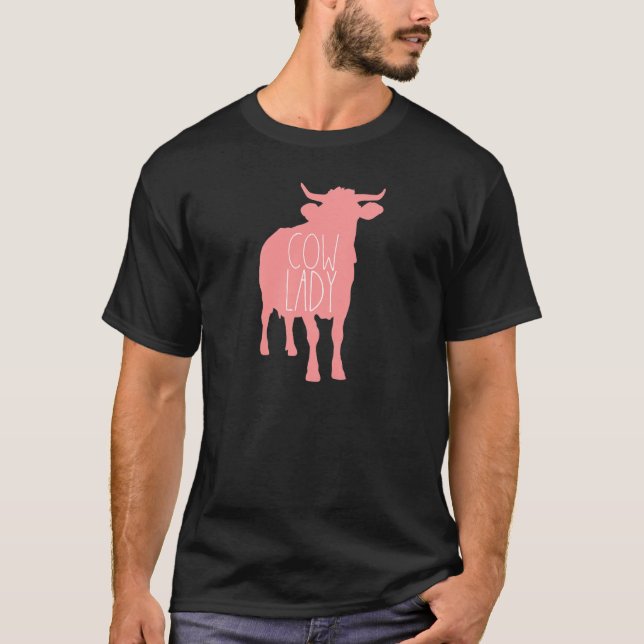 Camiseta Womens Cow Lady Farm Girl Cattle Farmer Cow Farmin (Frente)