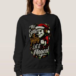 Camiseta Women's Cozy Christmas Bear DJ Festive Holiday Gif