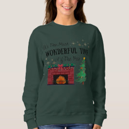 Camiseta Womens Crewneck Most Wonderful Time of The Year