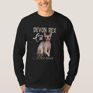 Camiseta Womens Cute Devon Rex Mama Love Cats pets & All A