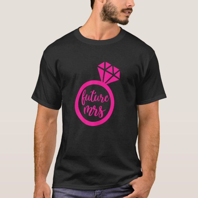 Camiseta Womens Cute Future Mrs Engagement Marriage Wedding (Frente)