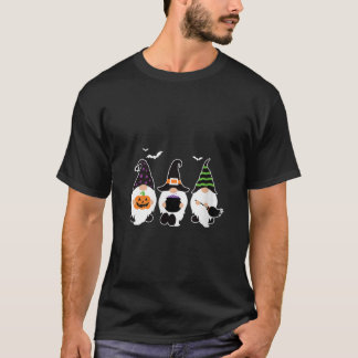 Camiseta Womens Cute Halloween Gnomes Holiday Funny Hallowe
