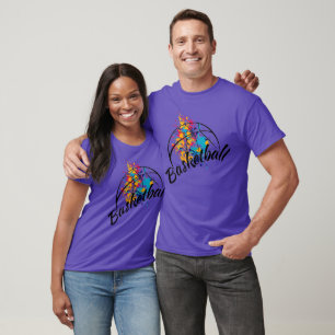 Camiseta Womens de Basquete de Aquarela