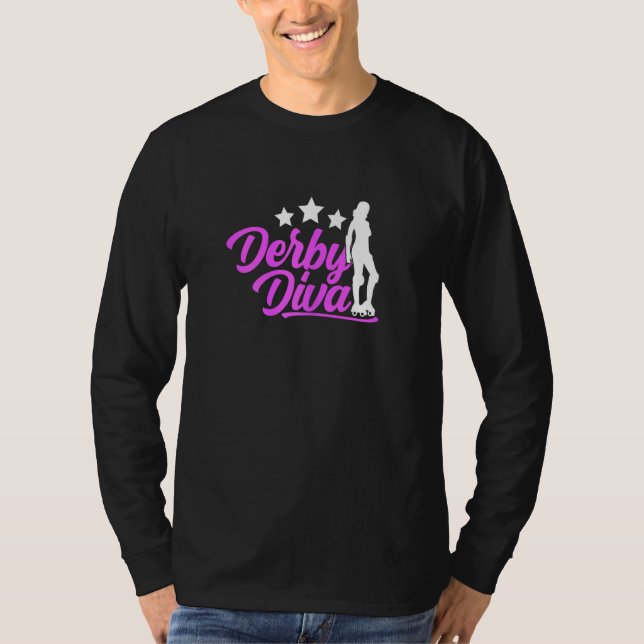 Camiseta Womens Derby Diva  Roller Derby (Frente)