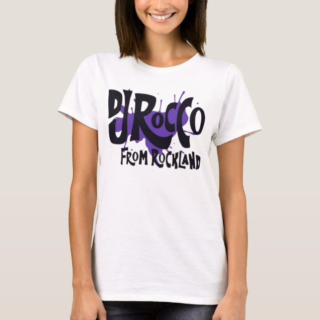 Camiseta Women's DJ Rocco From Rockland Logo Black  (Frente)