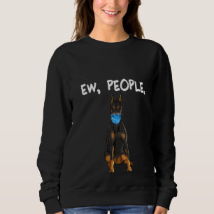 Camiseta Womens Doberman Pinscher Pessoas Cachorro Vestindo