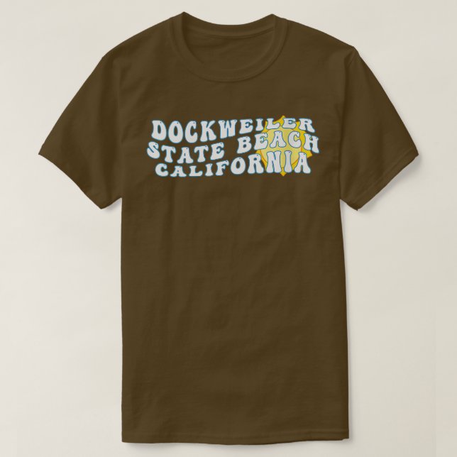 Camiseta Womens Dockweiler State Beach California CA Retro (Frente do Design)