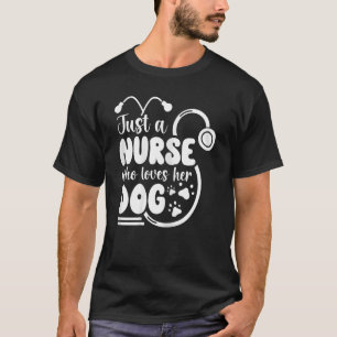 Camiseta Womens Dog Lover AwRN Registrado Prato de Enfermei