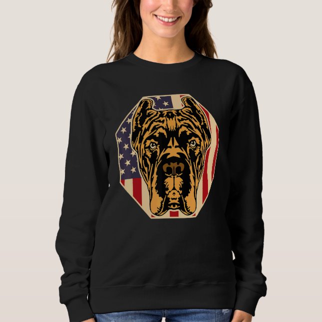 Camiseta Womens Dog  USA Flag Cane Corso Mom 2 (Frente)