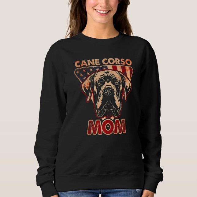 Camiseta Womens Dog  USA Flag Cane Corso Mom  3 (Frente)