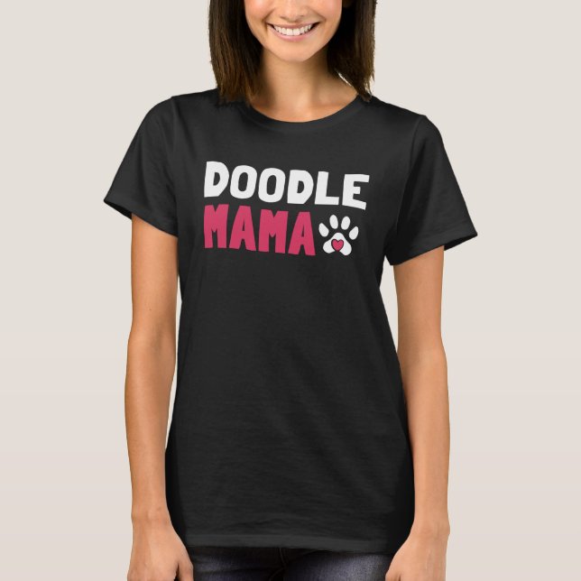 Camiseta Womens Doodle Mama Labradoodle Goldendoodle (Frente)